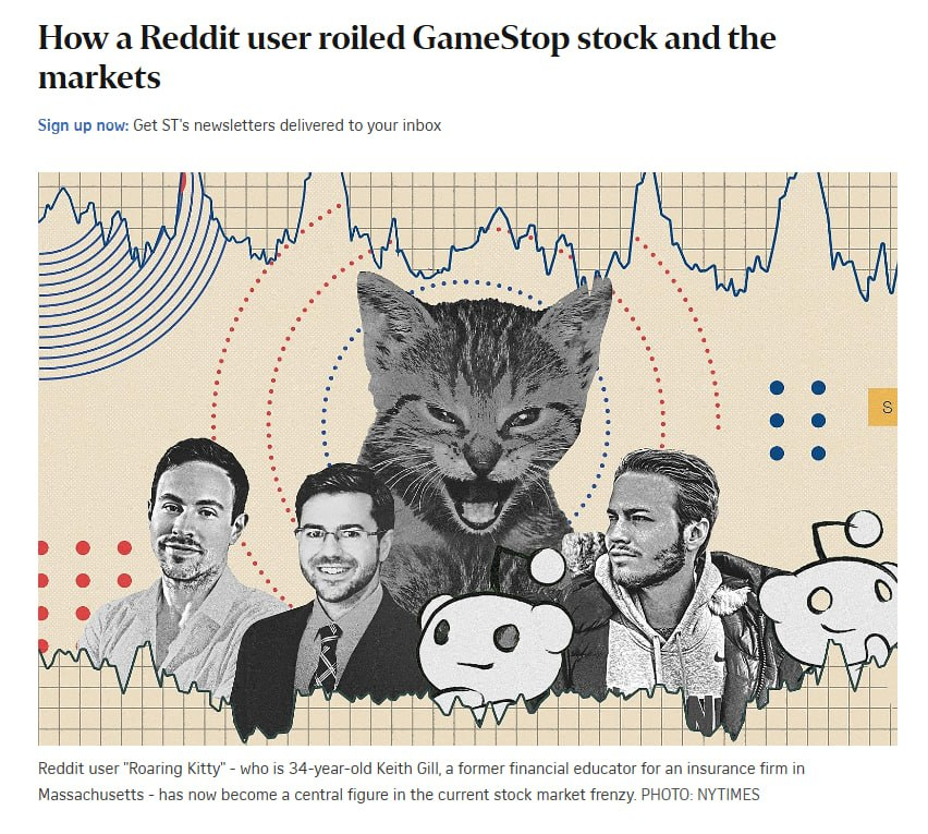 How a Reddit user roiled GameStop stock and the markets. The NYTimes had to cover it.
